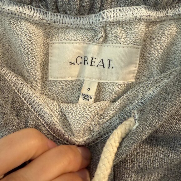 The Great. The Patch Pocket Sweatshort - Varsity Grey - Picture 4 of 4